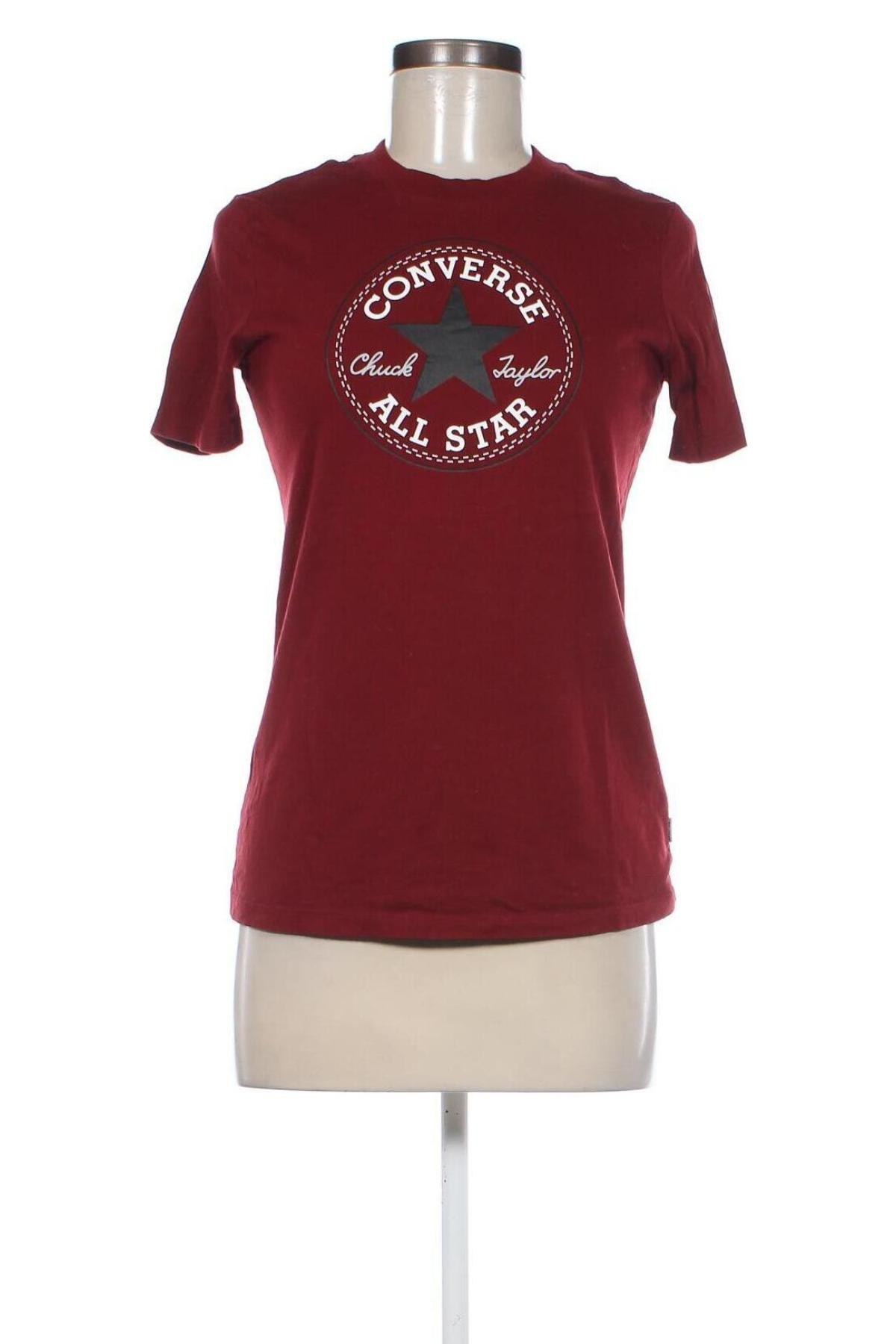 Дамска тениска Converse, Размер XS, Цвят Червен, Цена 27,00 лв.