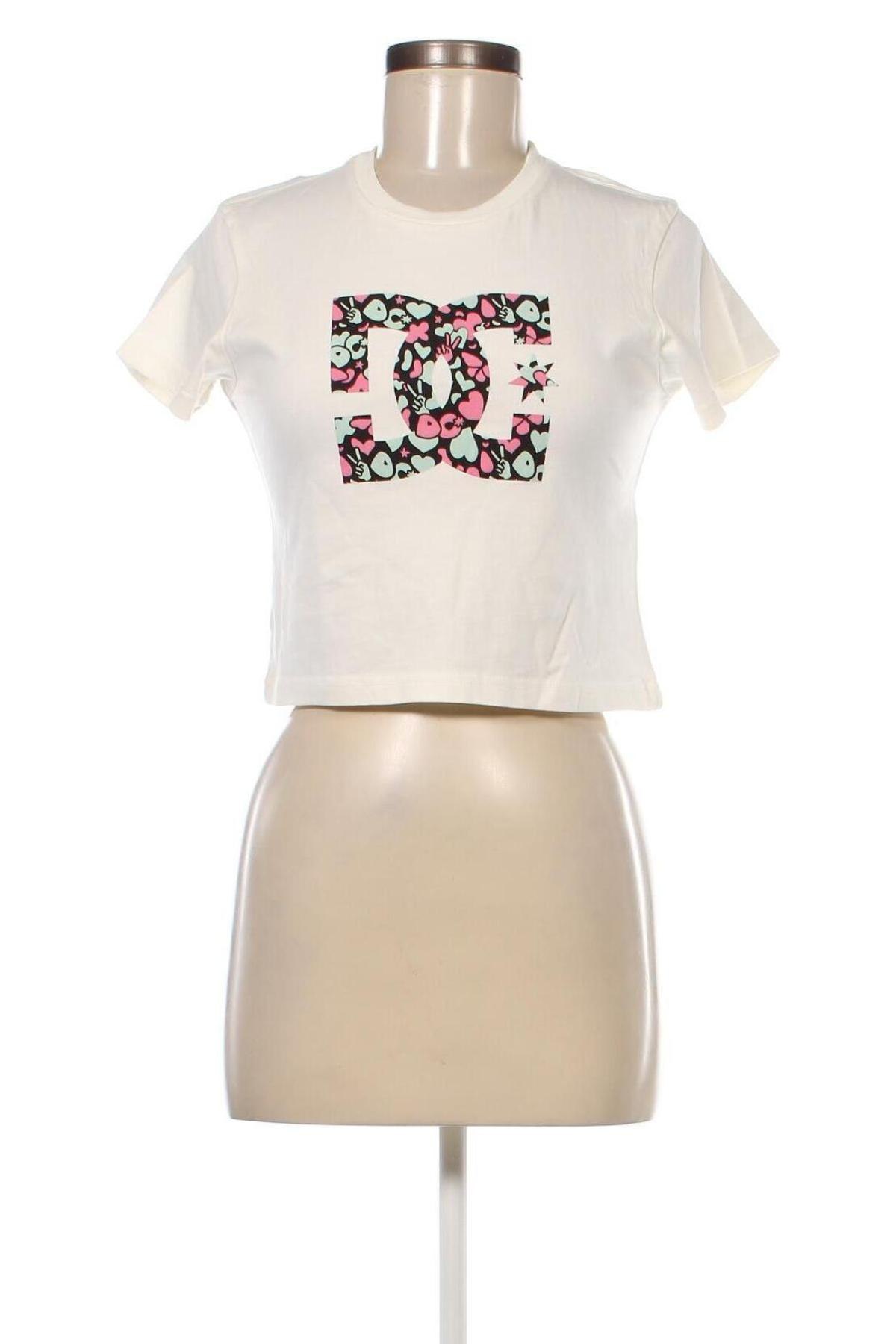 Γυναικείο t-shirt DC Shoes, Μέγεθος M, Χρώμα Εκρού, Τιμή 31,96 €