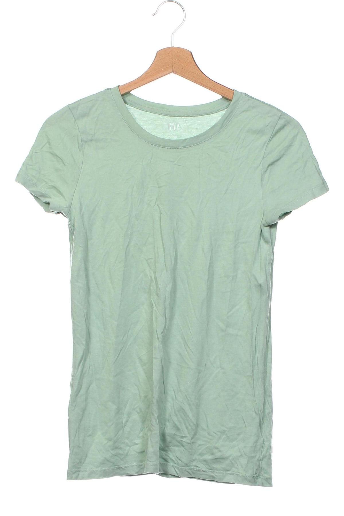 Γυναικείο t-shirt Gap, Μέγεθος XS, Χρώμα Πράσινο, Τιμή 7,00 €