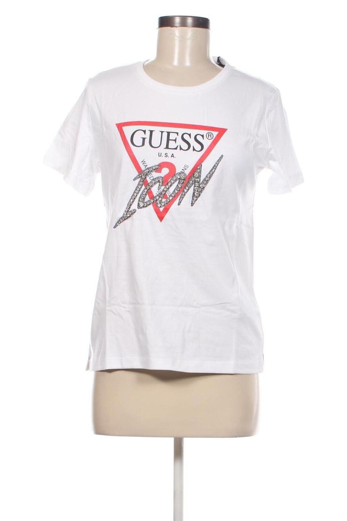 Дамска тениска Guess, Размер M, Цвят Бял, Цена 72,00 лв.