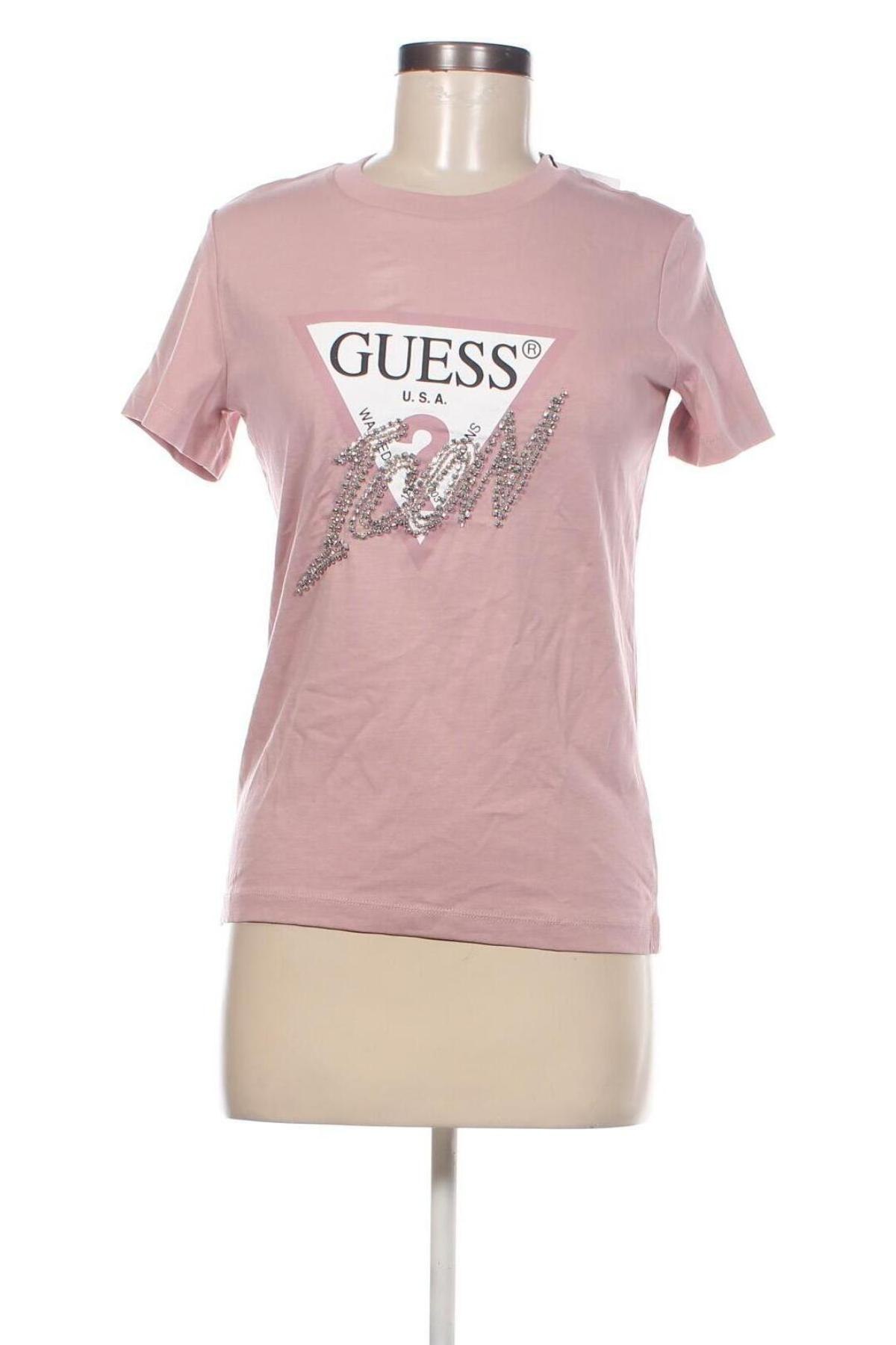 Дамска тениска Guess, Размер S, Цвят Пепел от рози, Цена 72,00 лв.