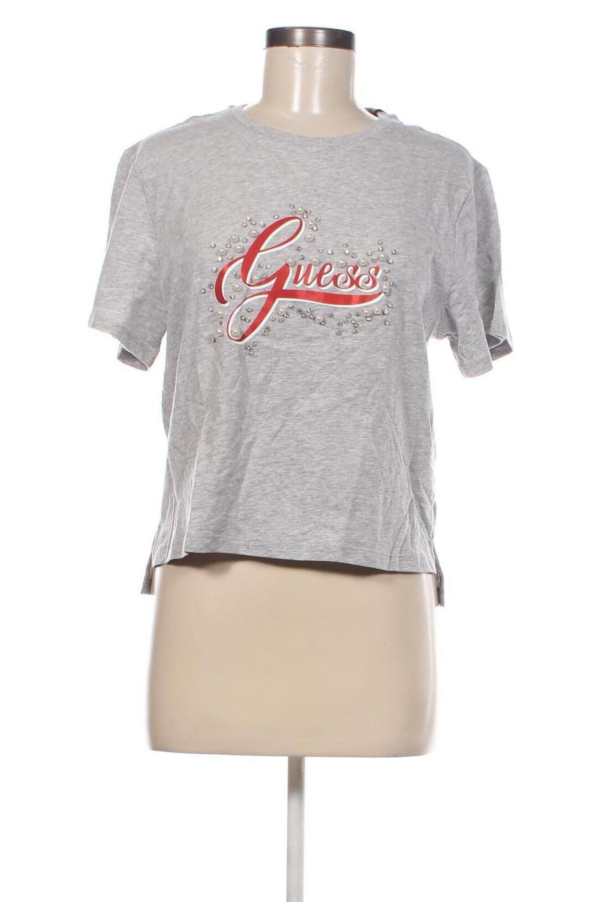 Γυναικείο t-shirt Guess, Μέγεθος S, Χρώμα Γκρί, Τιμή 22,27 €