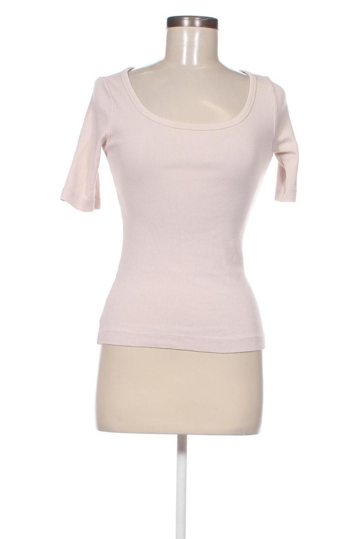 Γυναικείο t-shirt H&M, Μέγεθος S, Χρώμα  Μπέζ, Τιμή 6,68 €