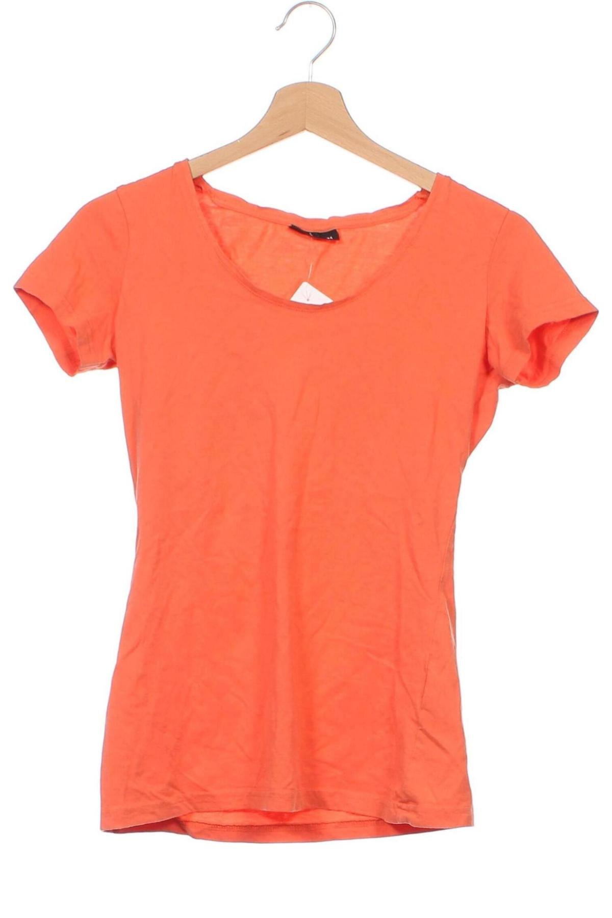 Γυναικείο t-shirt Janina, Μέγεθος XS, Χρώμα Πορτοκαλί, Τιμή 3,60 €
