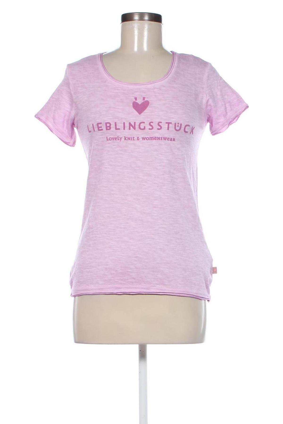 Γυναικείο t-shirt Lieblingsstuck, Μέγεθος XS, Χρώμα Βιολετί, Τιμή 17,58 €