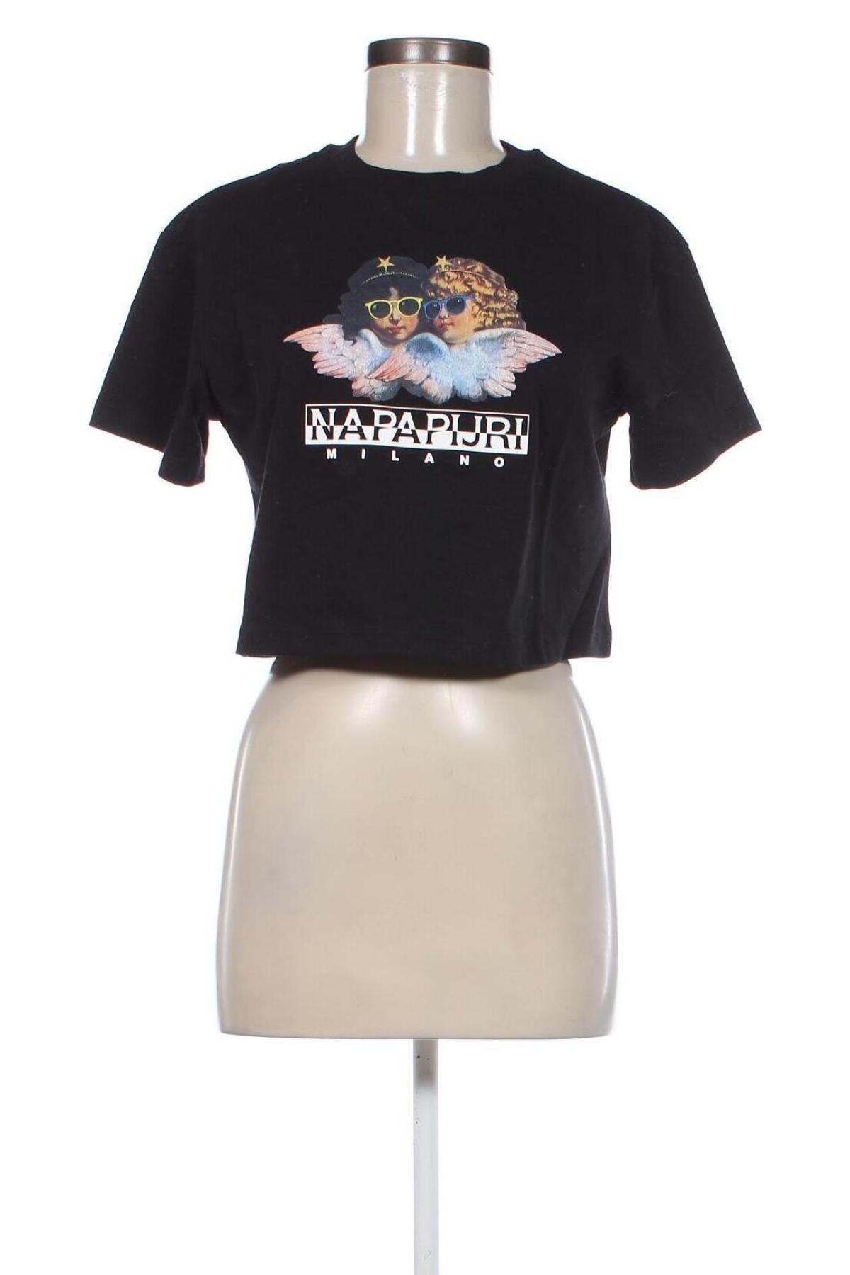 Дамска тениска Napapijri, Размер XS, Цвят Черен, Цена 72,00 лв.