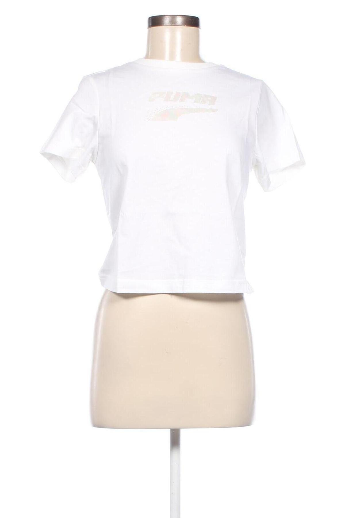 Damen T-Shirt PUMA, Größe M, Farbe Weiß, Preis 19,18 €