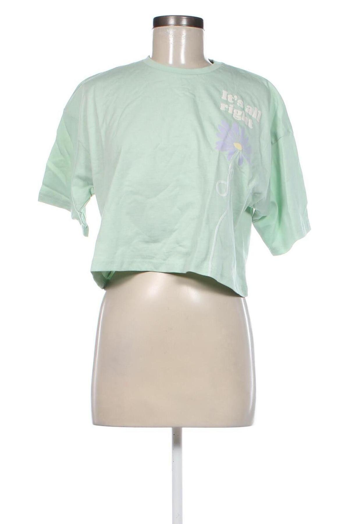 Дамска тениска Viral Vibes, Размер L, Цвят Зелен, Цена 36,00 лв.