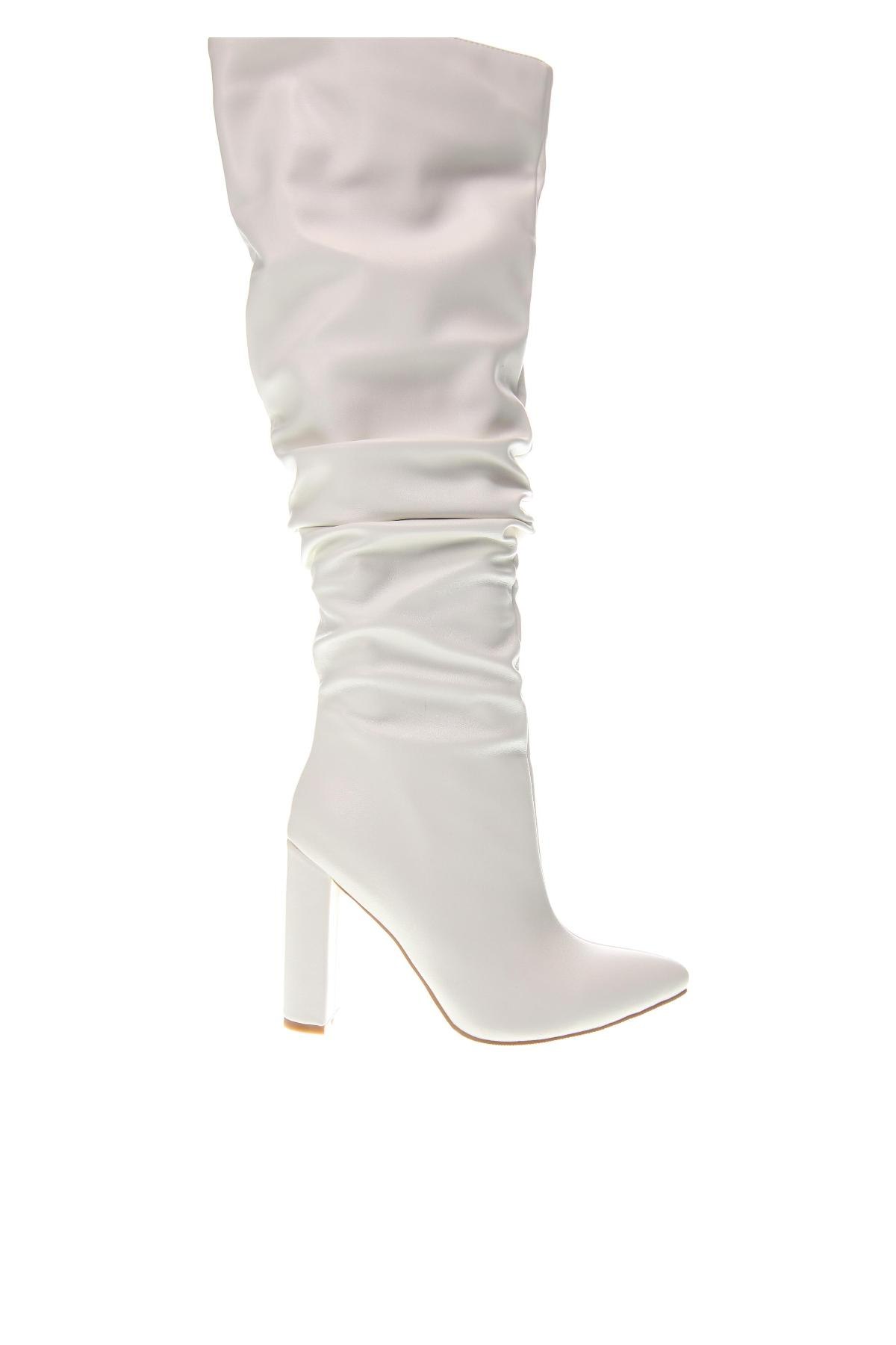 Γυναικείες μπότες Misspap, Μέγεθος 39, Χρώμα Λευκό, Τιμή 39,40 €
