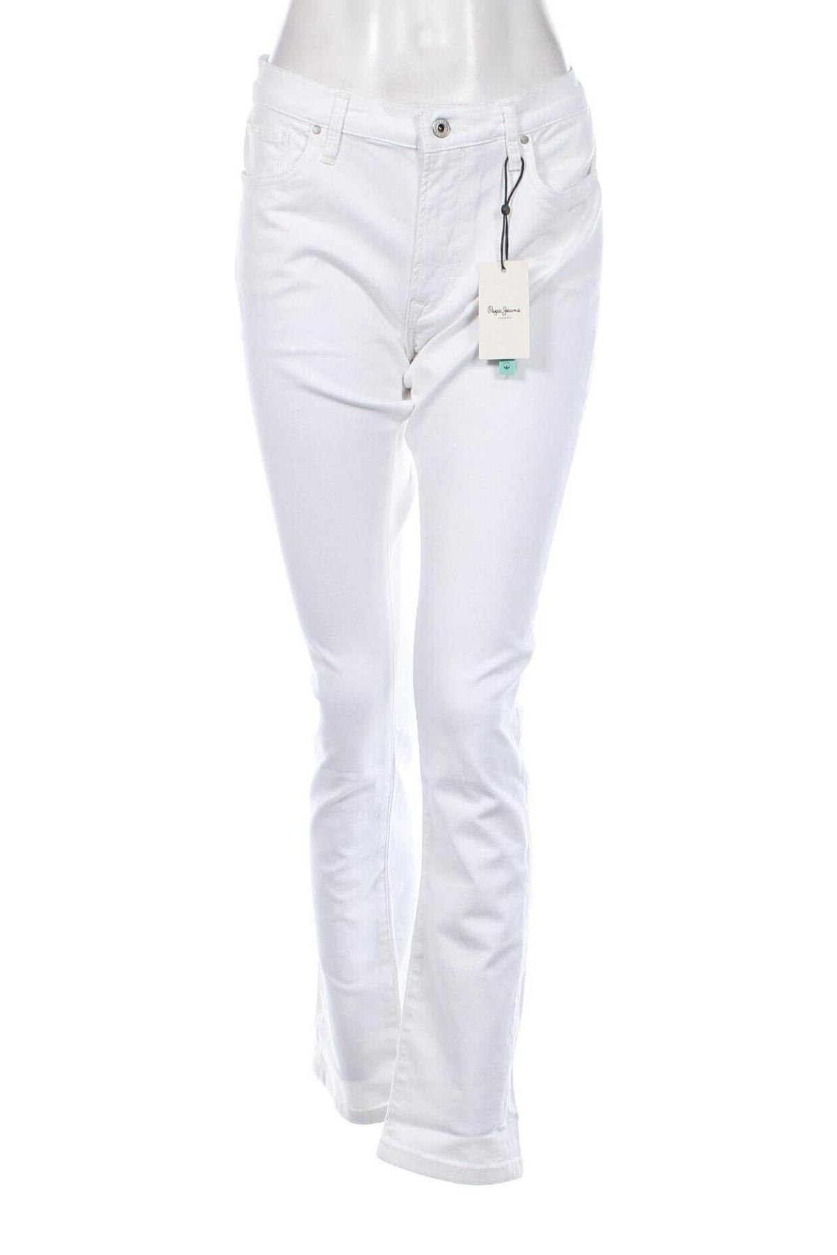 Дамски дънки Pepe Jeans, Размер L, Цвят Бял, Цена 30,96 лв.