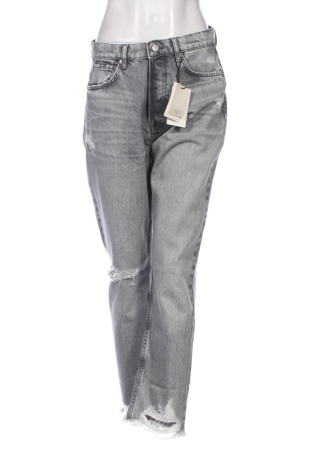 Дамски дънки Pepe Jeans, Размер L, Цвят Сив, Цена 77,40 лв.