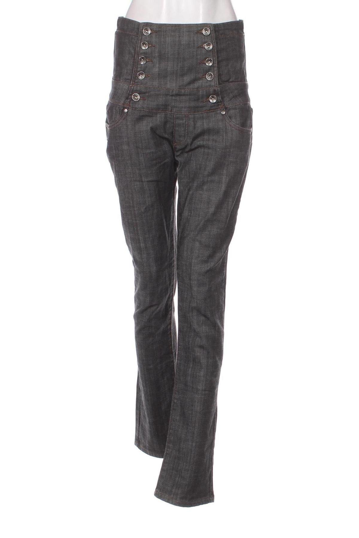 Дамски дънки R.marks Jeans, Размер XL, Цвят Сив, Цена 16,80 лв.