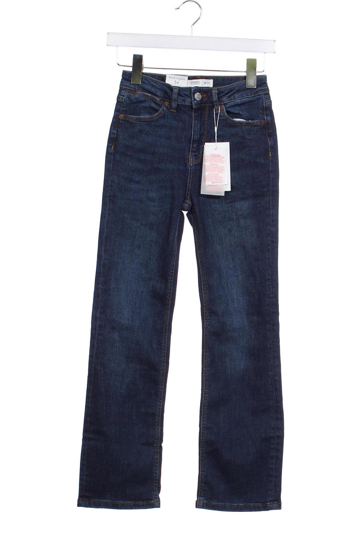 Dámske džínsy  Springfield, Veľkosť XS, Farba Modrá, Cena  39,69 €
