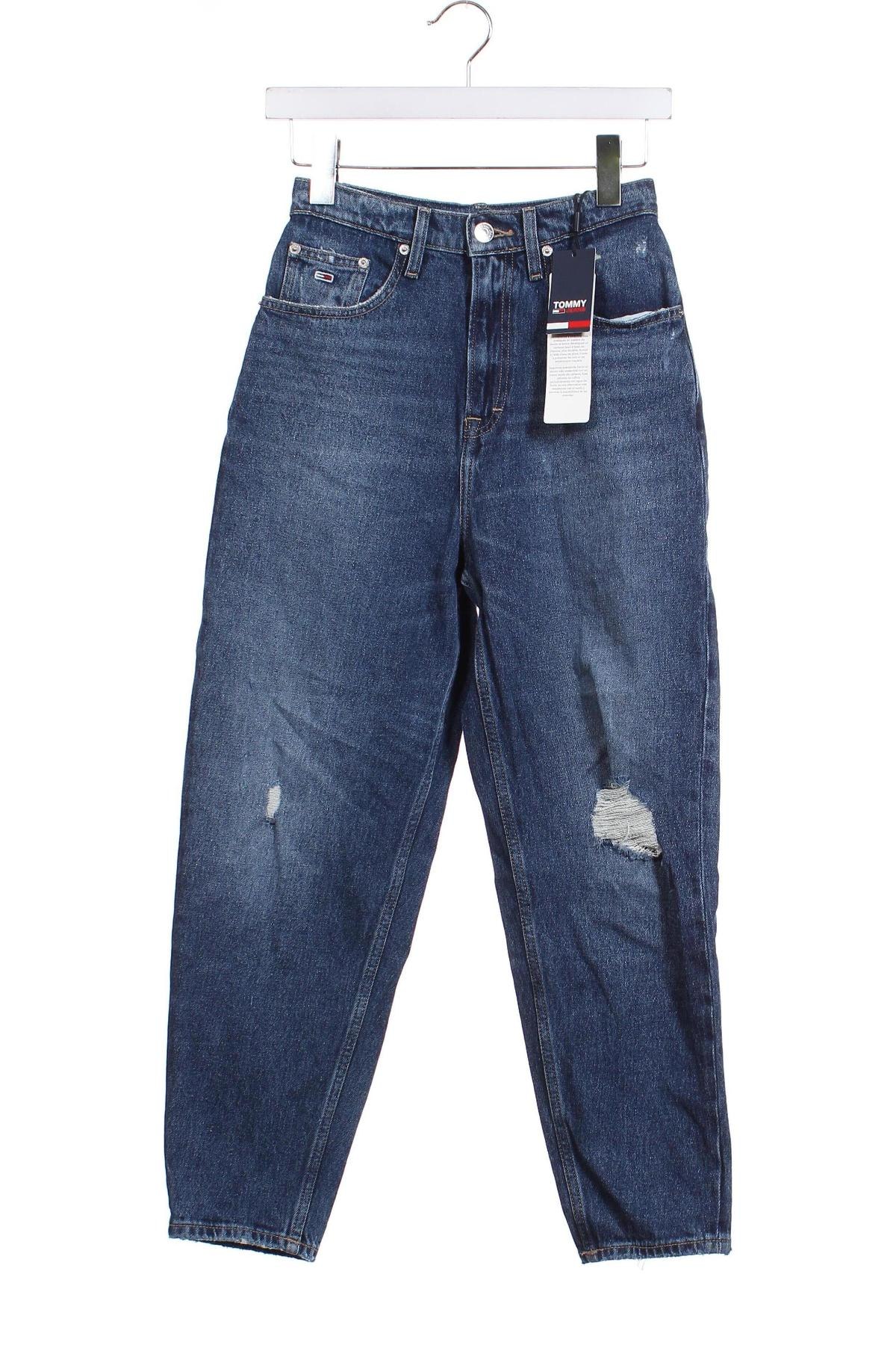Дамски дънки Tommy Jeans, Размер XXS, Цвят Син, Цена 204,00 лв.