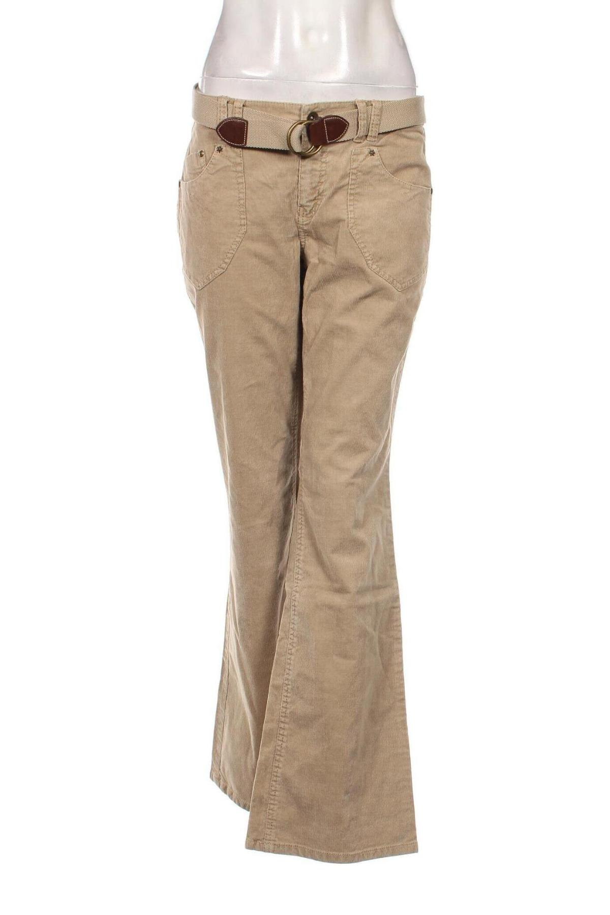Pantaloni de velvet de femei Esprit, Mărime L, Culoare Bej, Preț 68,07 Lei