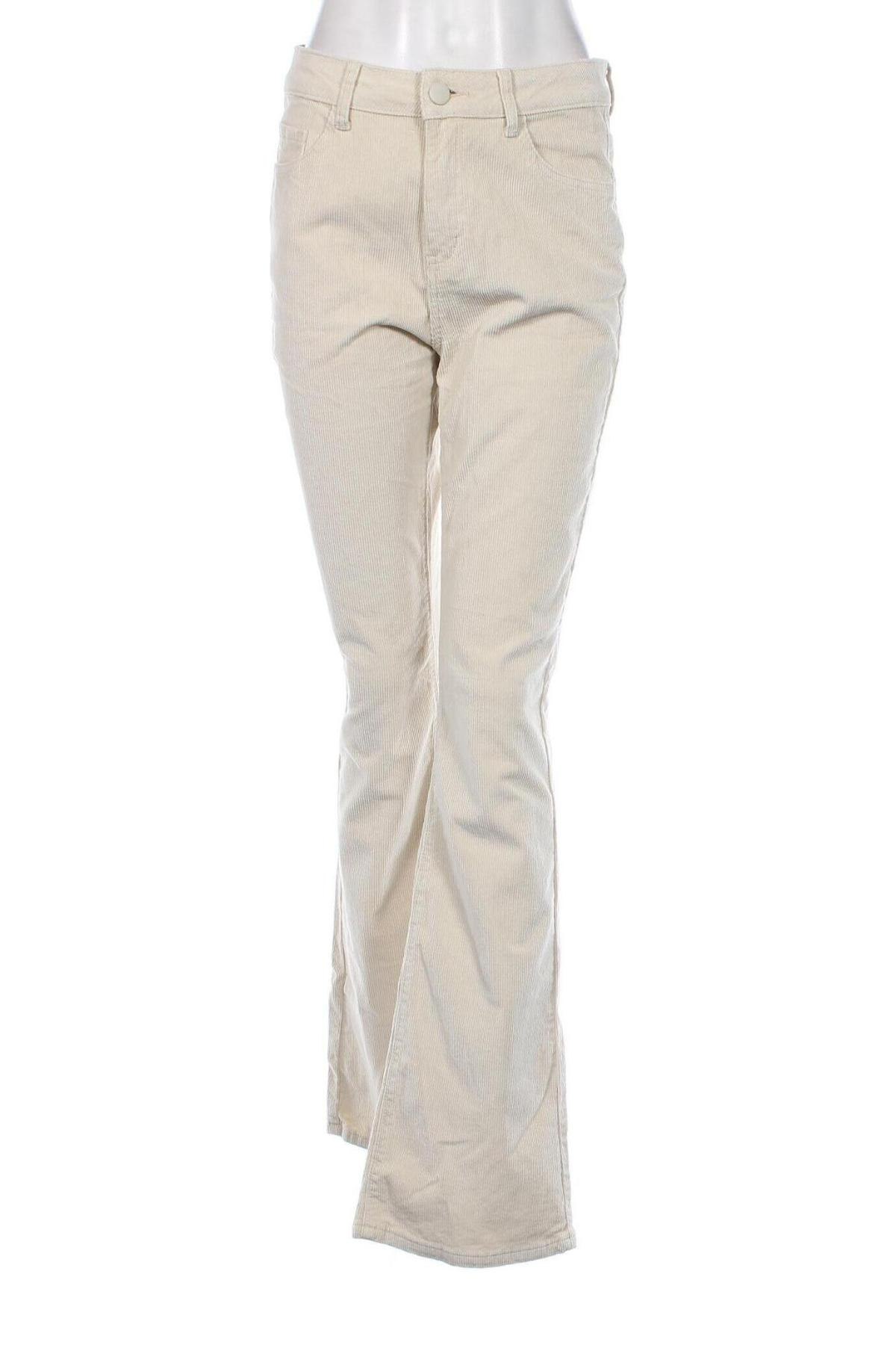 Pantaloni de velvet de femei ORAIJE, Mărime M, Culoare Ecru, Preț 101,97 Lei