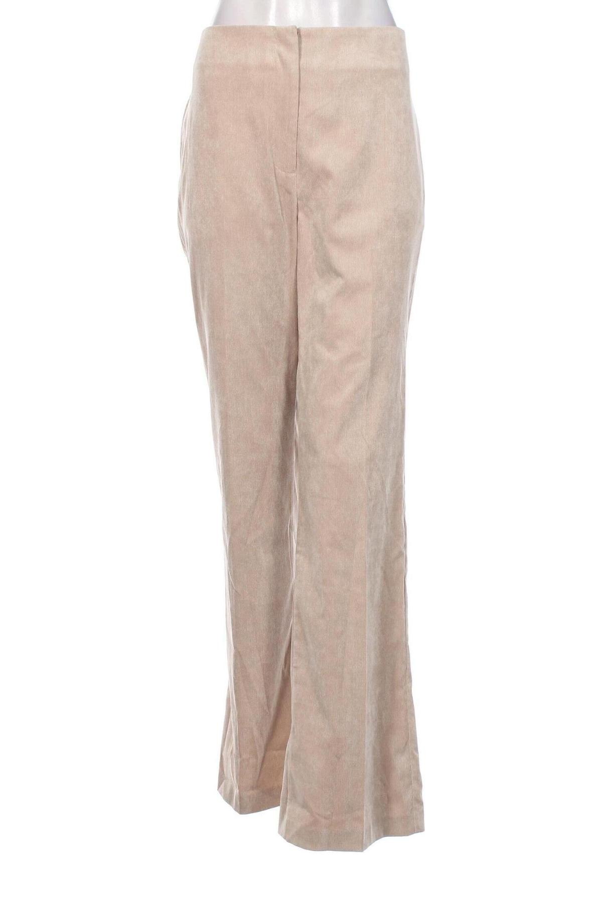 Pantaloni de velvet de femei Sisley, Mărime M, Culoare Bej, Preț 133,42 Lei