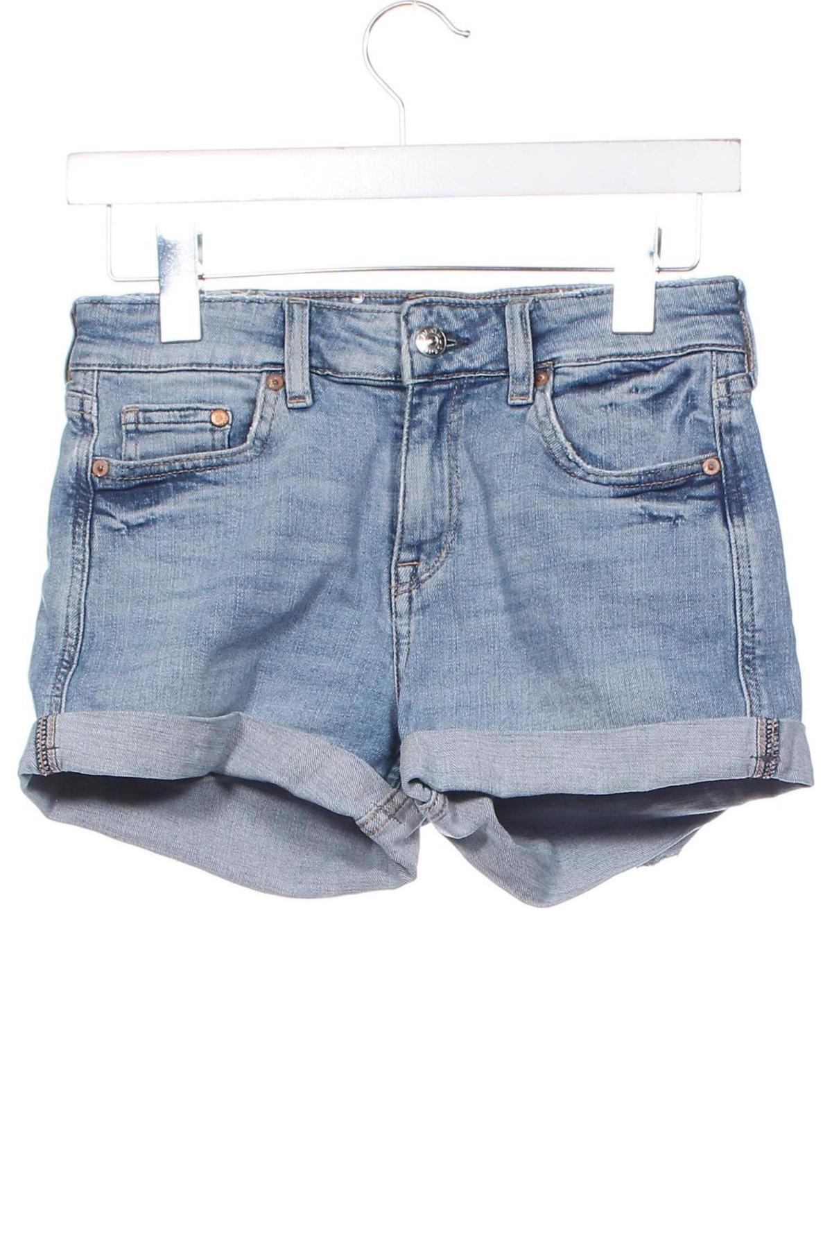 Pantaloni scurți de femei H&M, Mărime XS, Culoare Albastru, Preț 26,93 Lei