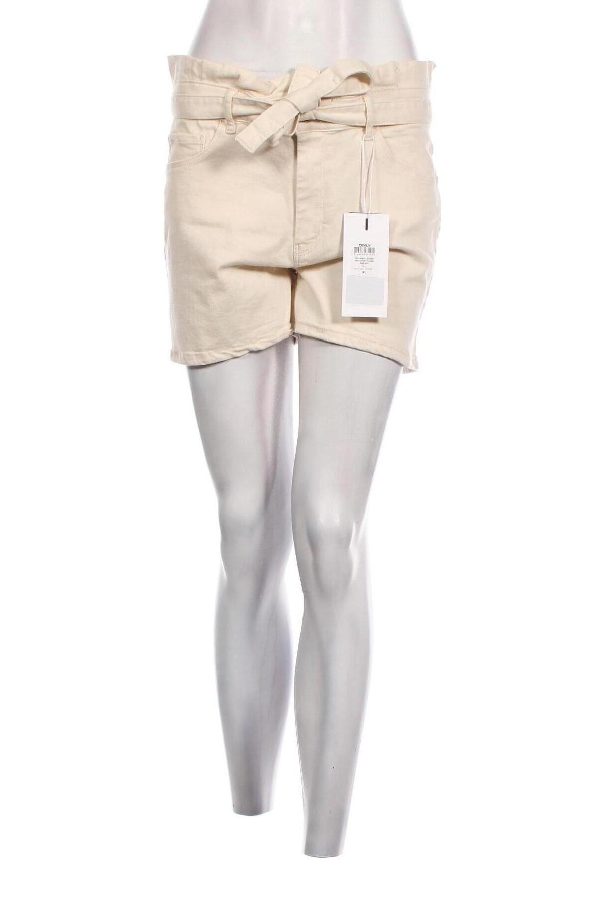 Pantaloni scurți de femei ONLY, Mărime XL, Culoare Ecru, Preț 52,96 Lei