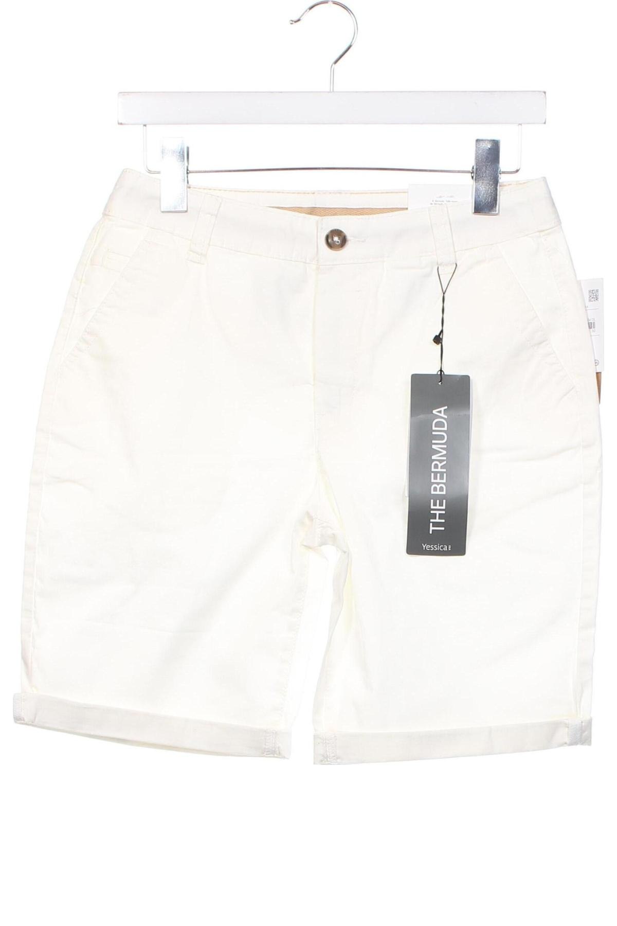 Γυναικείο κοντό παντελόνι Yessica, Μέγεθος XS, Χρώμα Λευκό, Τιμή 15,11 €