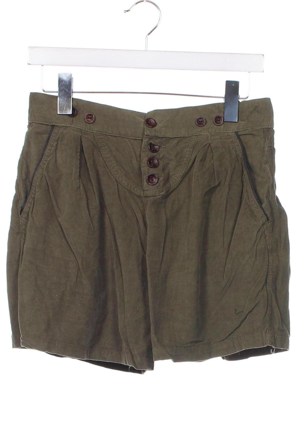Дамски къс панталон Zara Trafaluc, Размер XS, Цвят Зелен, Цена 9,00 лв.