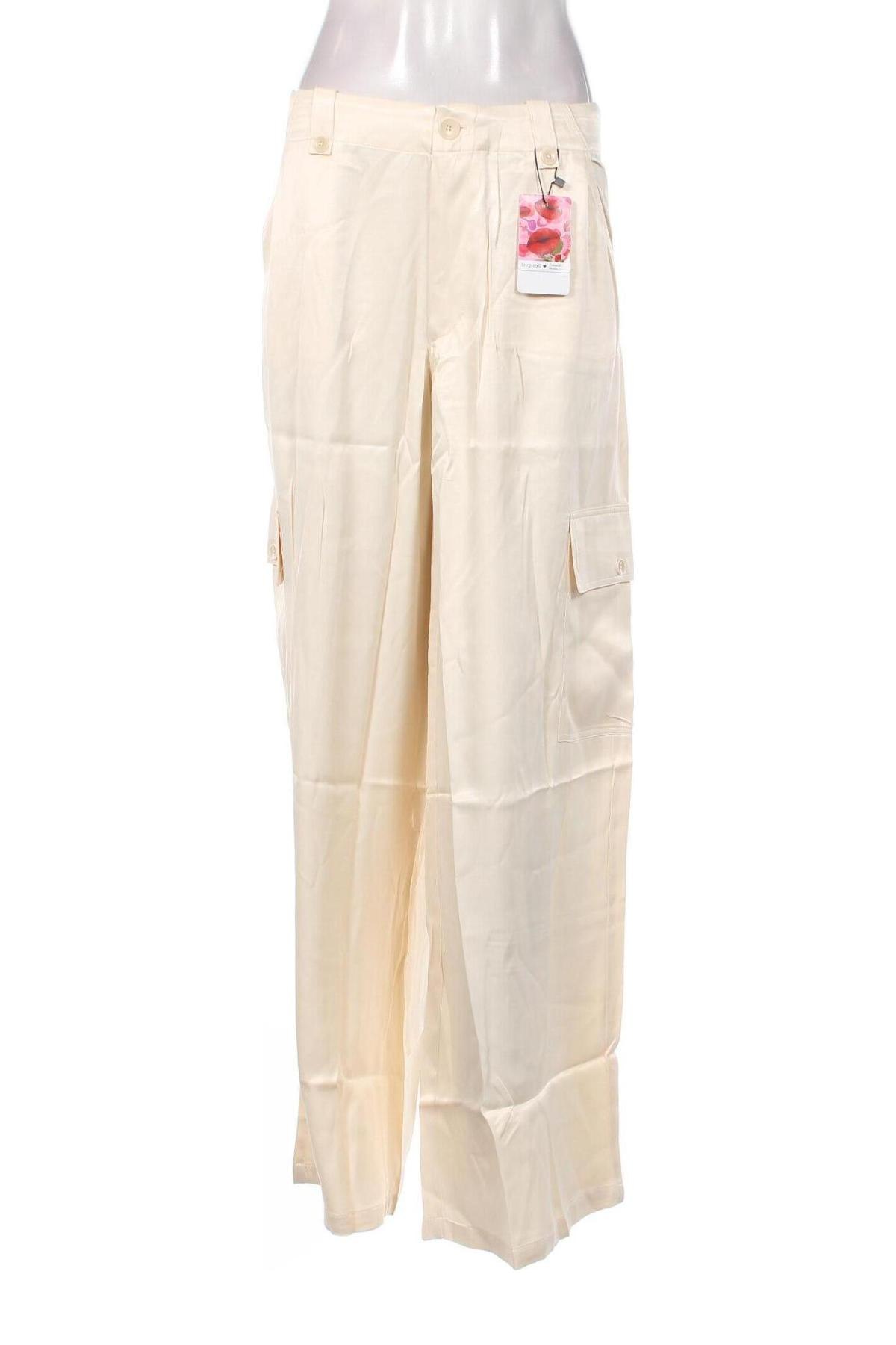 Γυναικείο παντελόνι Desigual, Μέγεθος XL, Χρώμα Εκρού, Τιμή 48,25 €