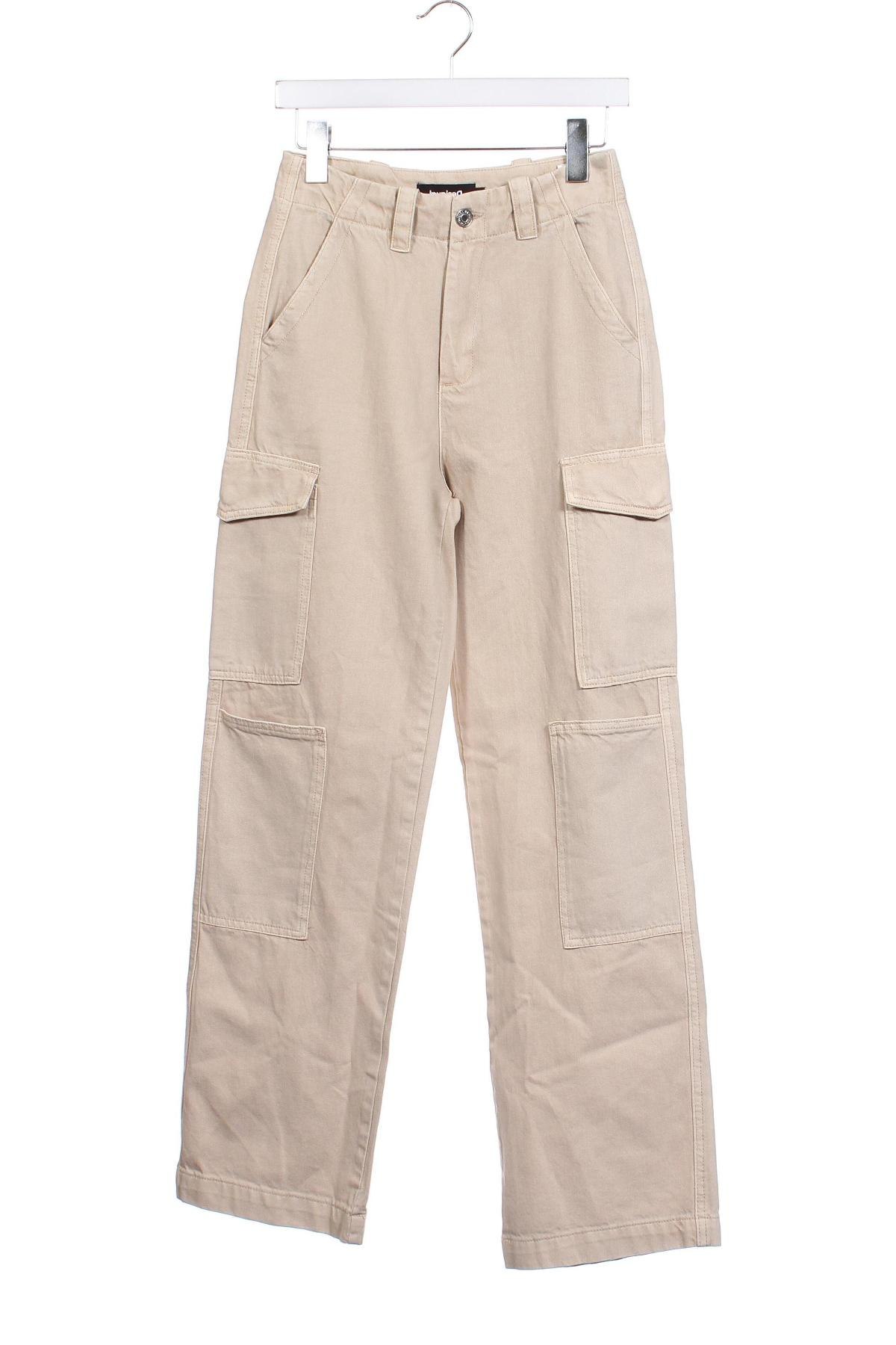 Дамски панталон Desigual, Размер XS, Цвят Бежов, Цена 31,20 лв.