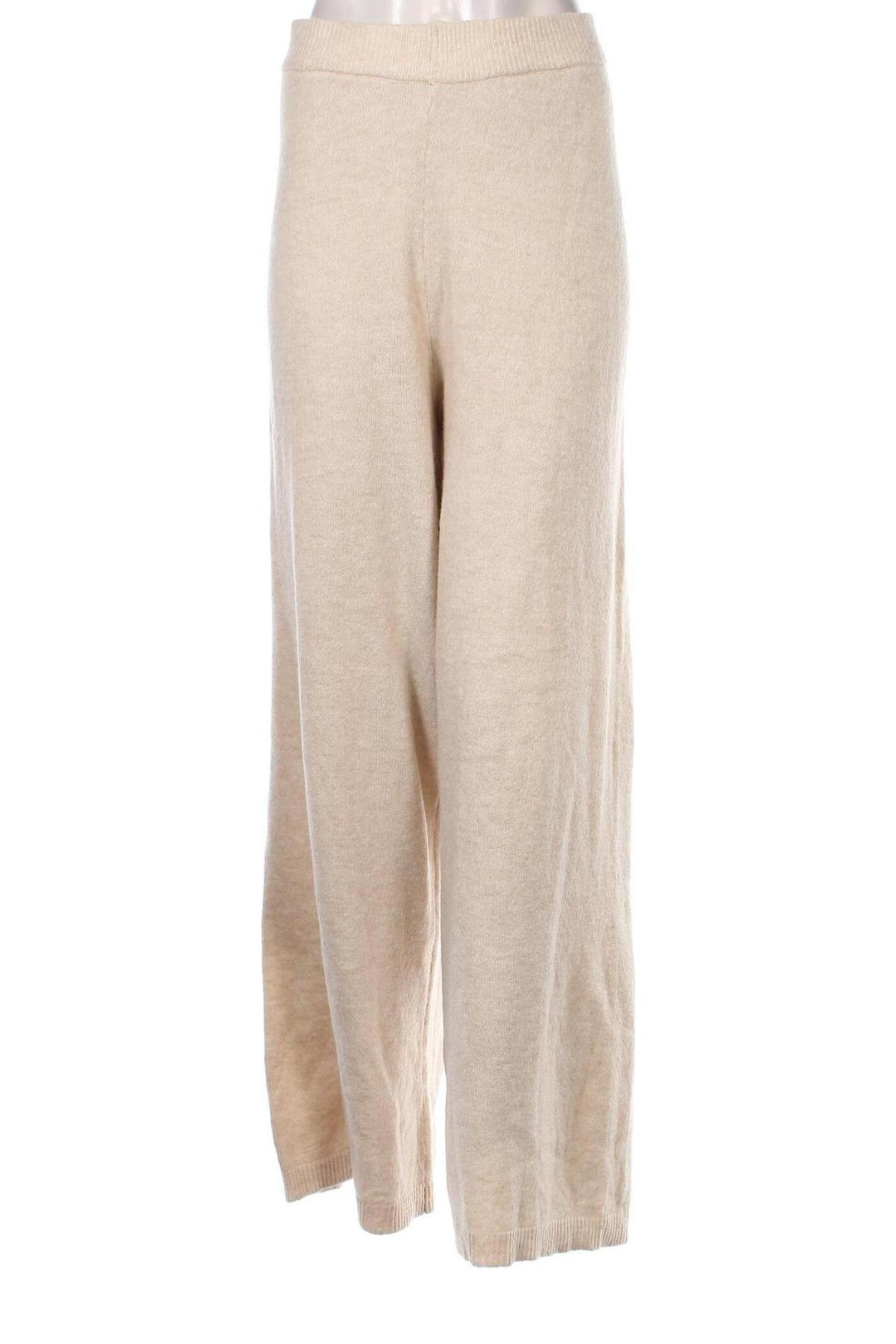 Дамски панталон H&M, Размер XL, Цвят Бежов, Цена 23,46 лв.