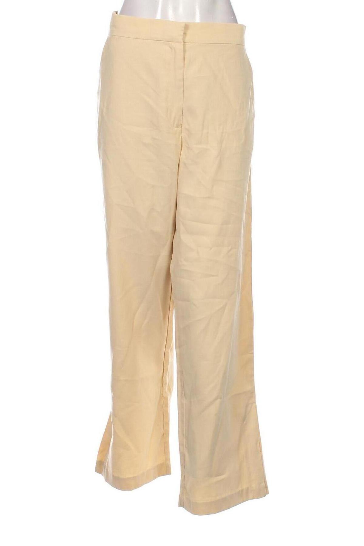 Дамски панталон H&M, Размер XL, Цвят Жълт, Цена 21,56 лв.