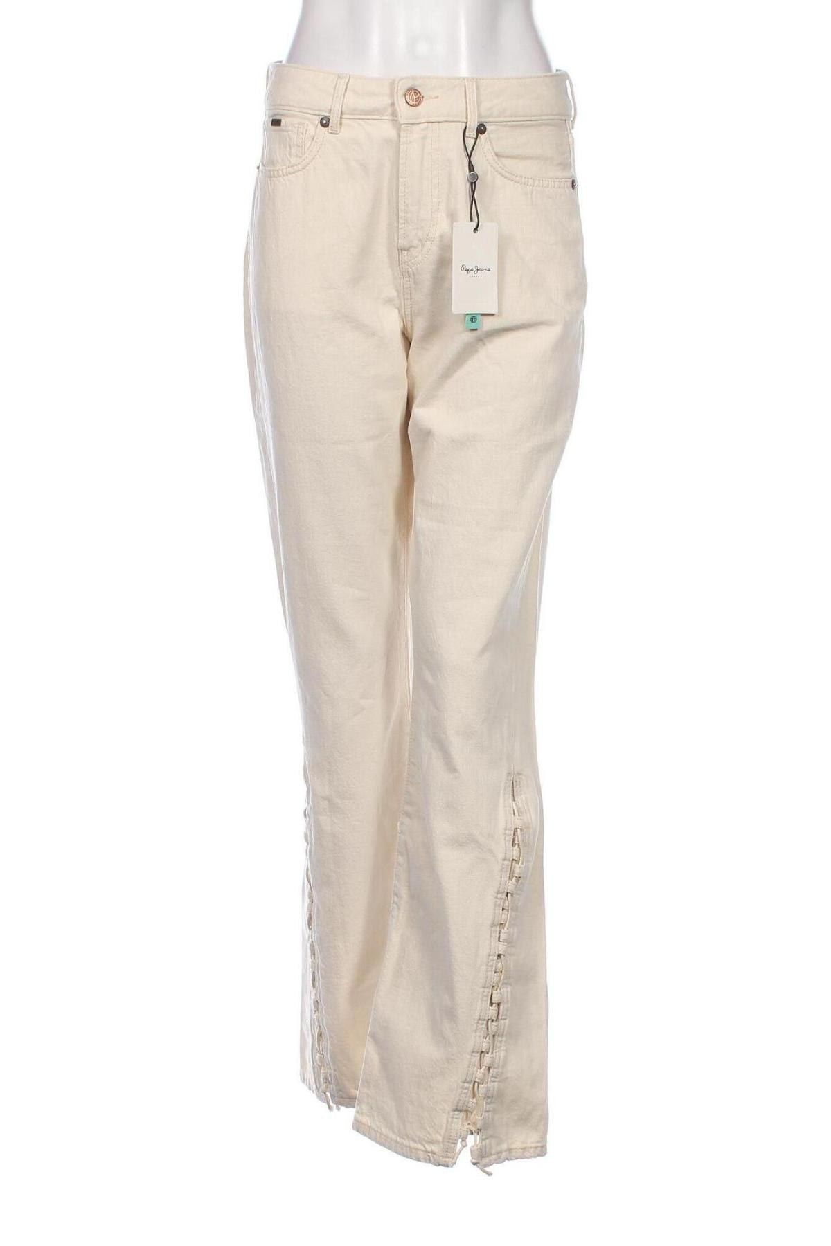 Γυναικείο παντελόνι Pepe Jeans, Μέγεθος S, Χρώμα Εκρού, Τιμή 12,06 €