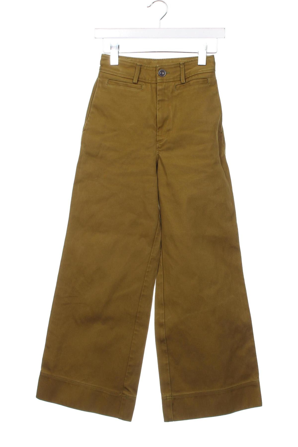 Дамски панталон Soeur, Размер XS, Цвят Зелен, Цена 57,60 лв.