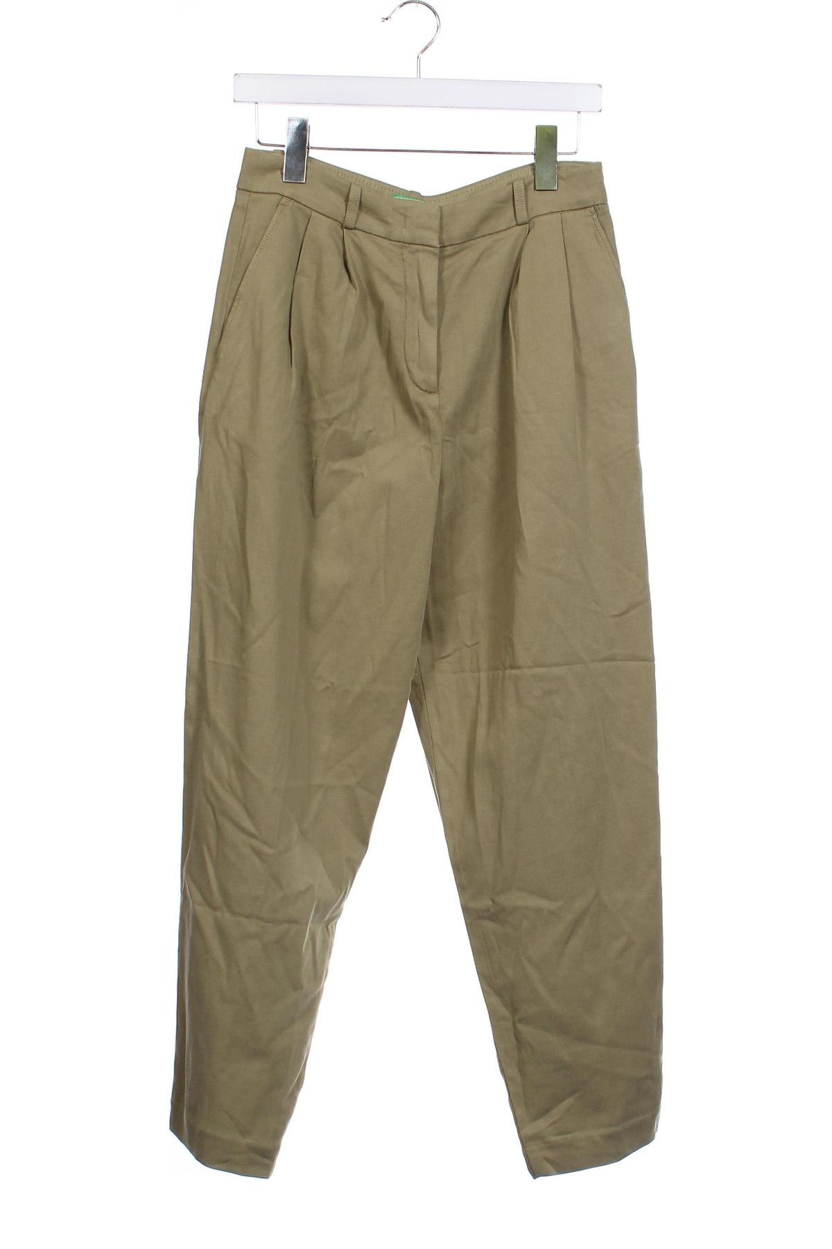 Дамски панталон United Colors Of Benetton, Размер XS, Цвят Зелен, Цена 27,90 лв.