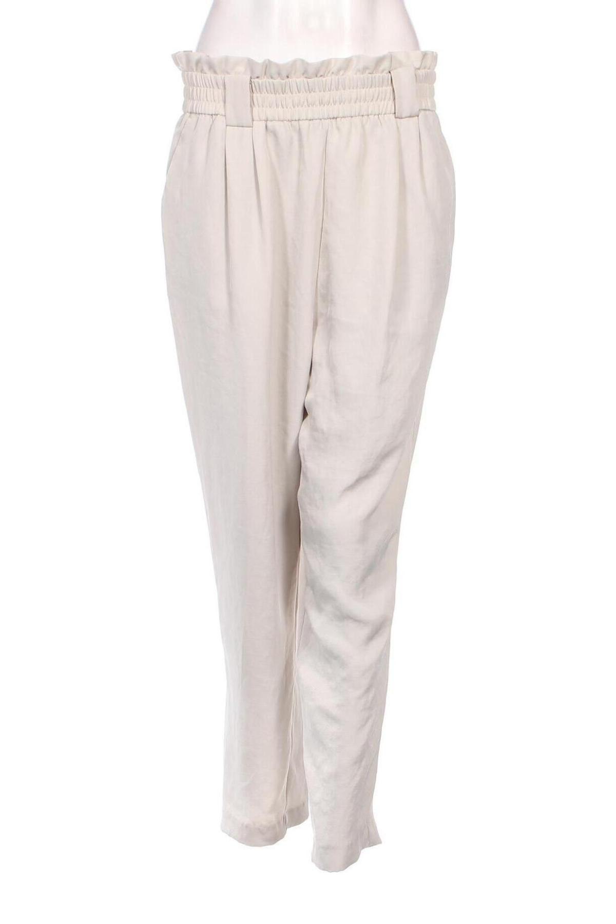 Дамски панталон Zara, Размер L, Цвят Бежов, Цена 13,24 лв.