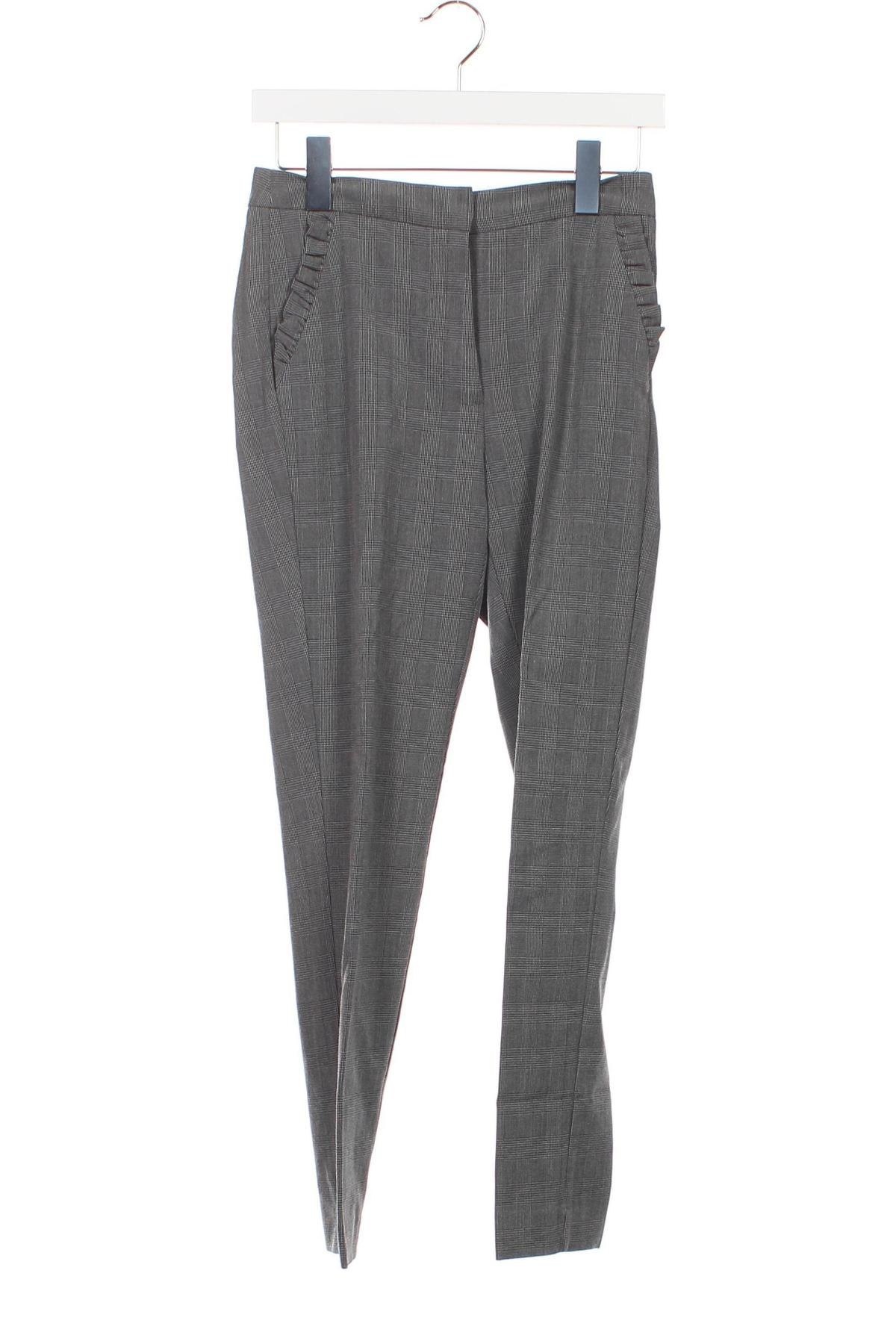 Дамски панталон Zara, Размер XS, Цвят Сив, Цена 14,58 лв.