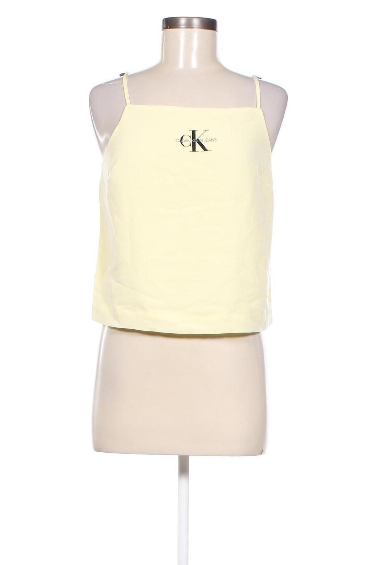 Γυναικείο αμάνικο μπλουζάκι Calvin Klein Jeans, Μέγεθος M, Χρώμα Κίτρινο, Τιμή 25,57 €