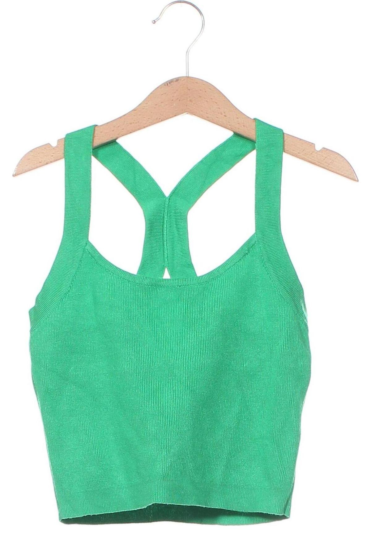 Γυναικείο αμάνικο μπλουζάκι Fb Sister, Μέγεθος XXS, Χρώμα Πράσινο, Τιμή 3,38 €