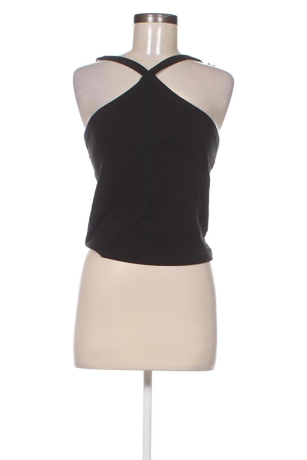 Γυναικείο αμάνικο μπλουζάκι Gina Tricot, Μέγεθος L, Χρώμα Μαύρο, Τιμή 3,20 €