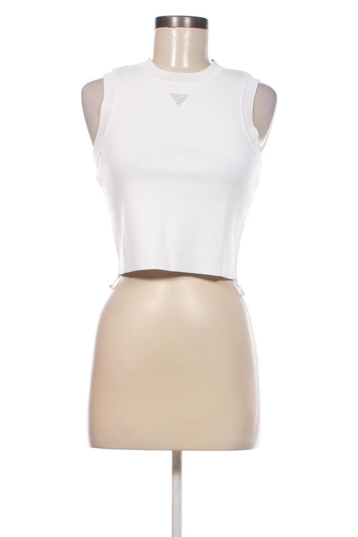 Γυναικείο αμάνικο μπλουζάκι Guess, Μέγεθος L, Χρώμα Λευκό, Τιμή 31,96 €