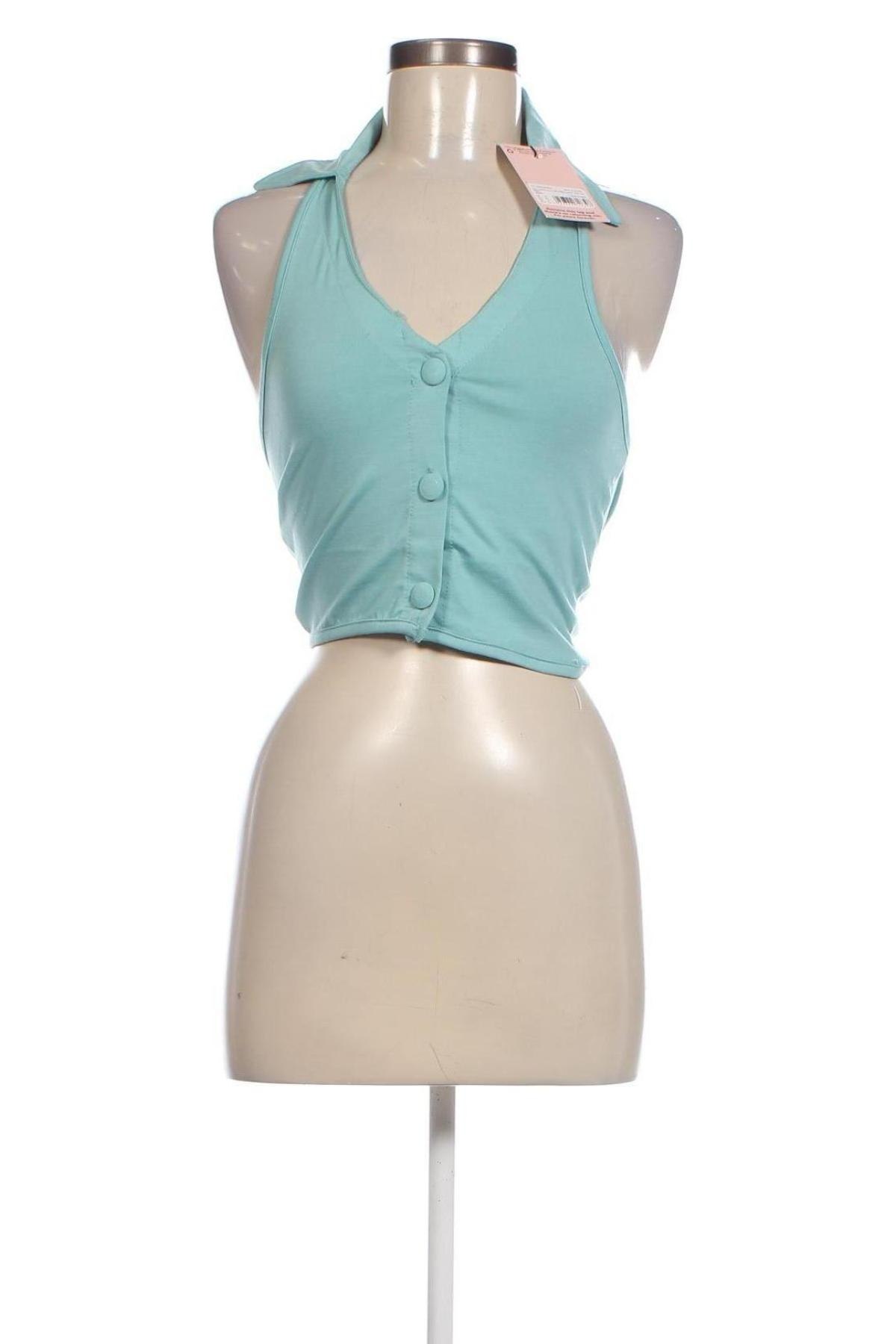 Γυναικείο αμάνικο μπλουζάκι Missguided, Μέγεθος L, Χρώμα Πράσινο, Τιμή 6,28 €