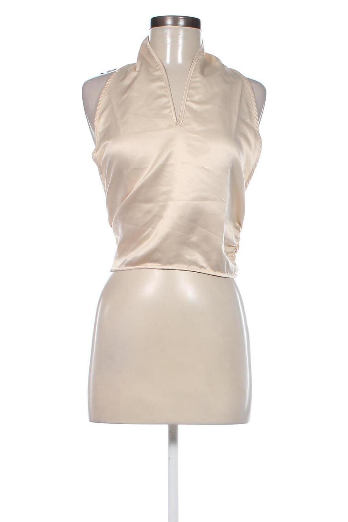 Γυναικείο αμάνικο μπλουζάκι Missguided, Μέγεθος M, Χρώμα Χρυσαφί, Τιμή 4,65 €