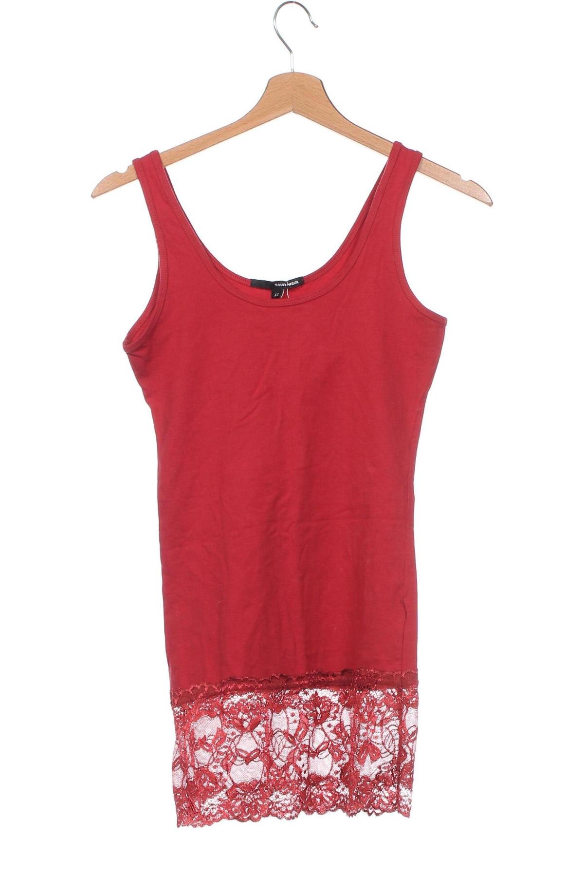 Γυναικείο αμάνικο μπλουζάκι Tally Weijl, Μέγεθος XS, Χρώμα Κόκκινο, Τιμή 3,36 €