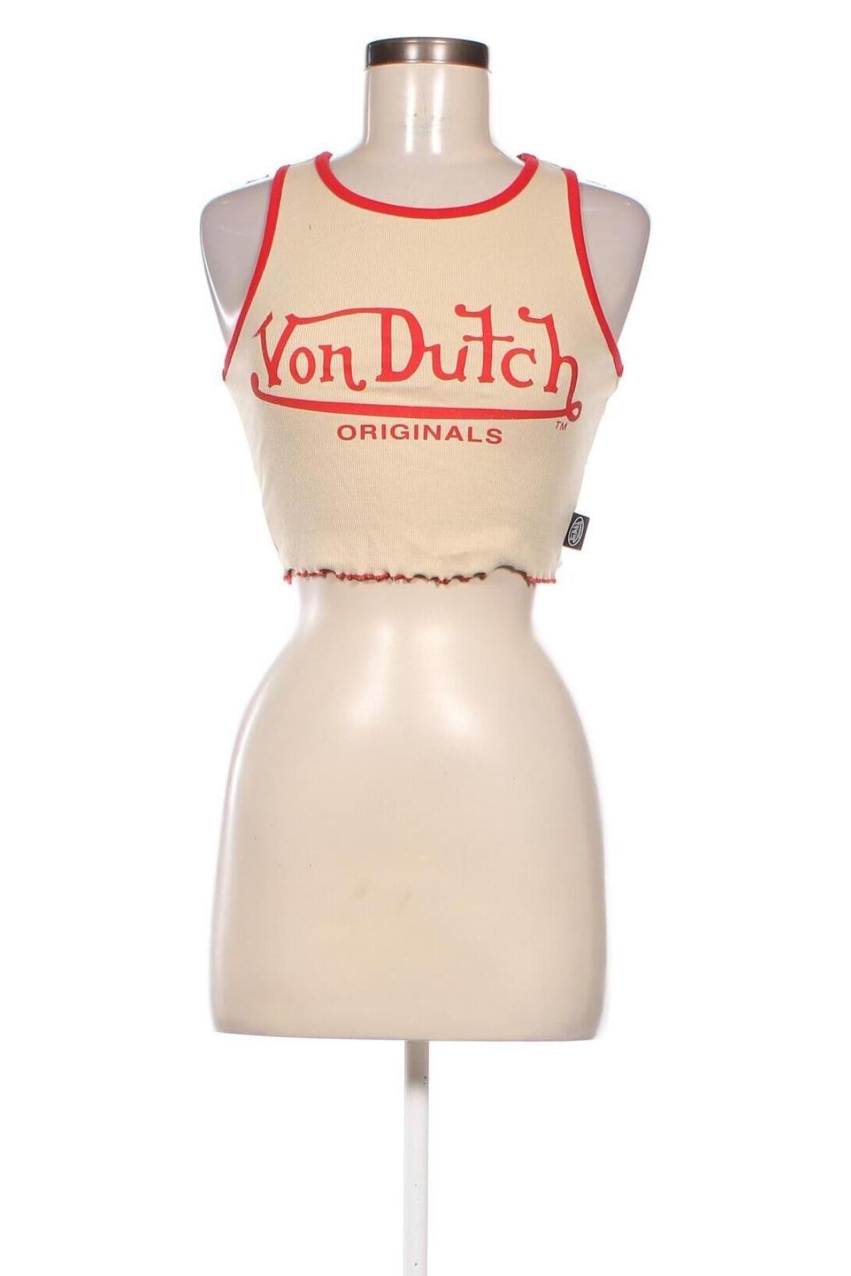 Tricou de damă Von Dutch, Mărime S, Culoare Bej, Preț 203,95 Lei