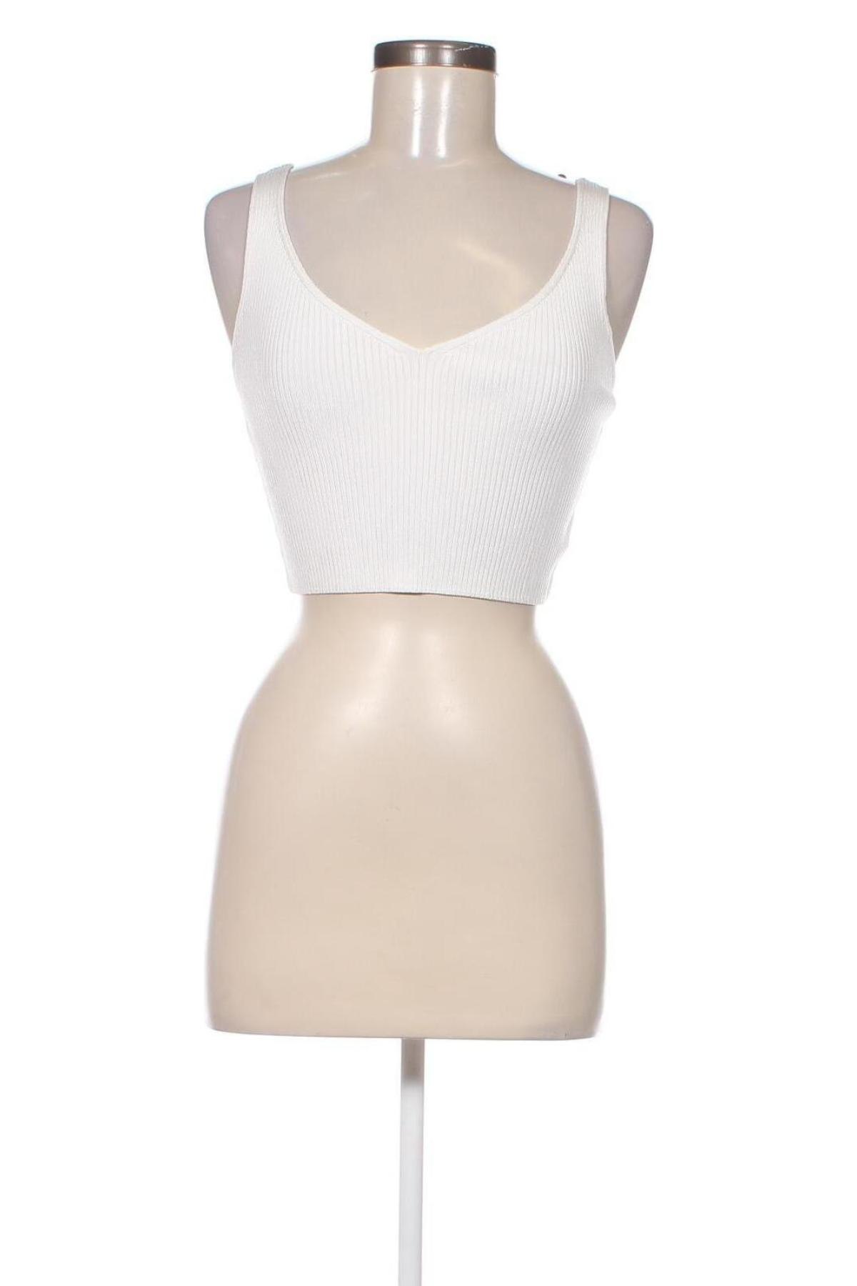 Γυναικείο αμάνικο μπλουζάκι Weekday, Μέγεθος L, Χρώμα Λευκό, Τιμή 6,68 €