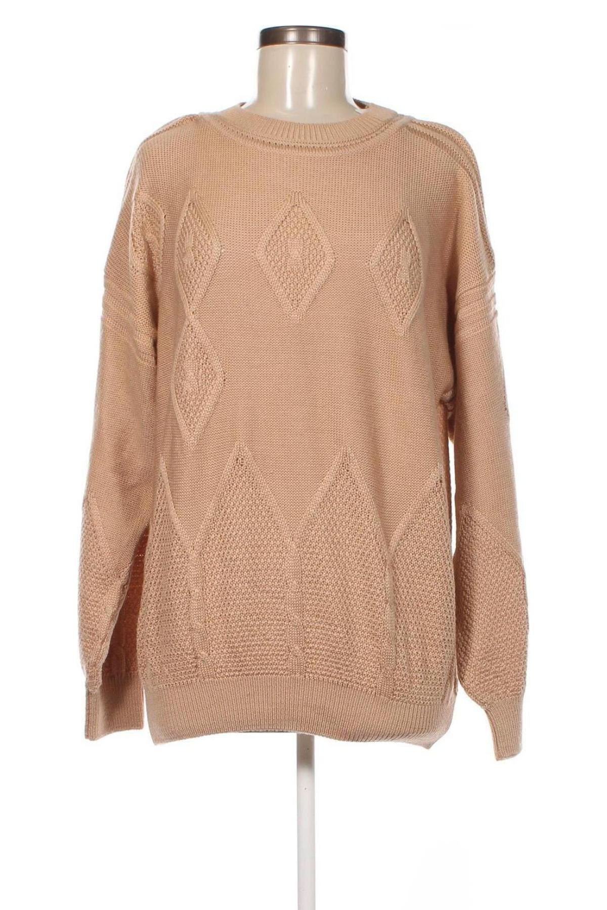 Γυναικείο πουλόβερ, Μέγεθος XXL, Χρώμα  Μπέζ, Τιμή 9,87 €