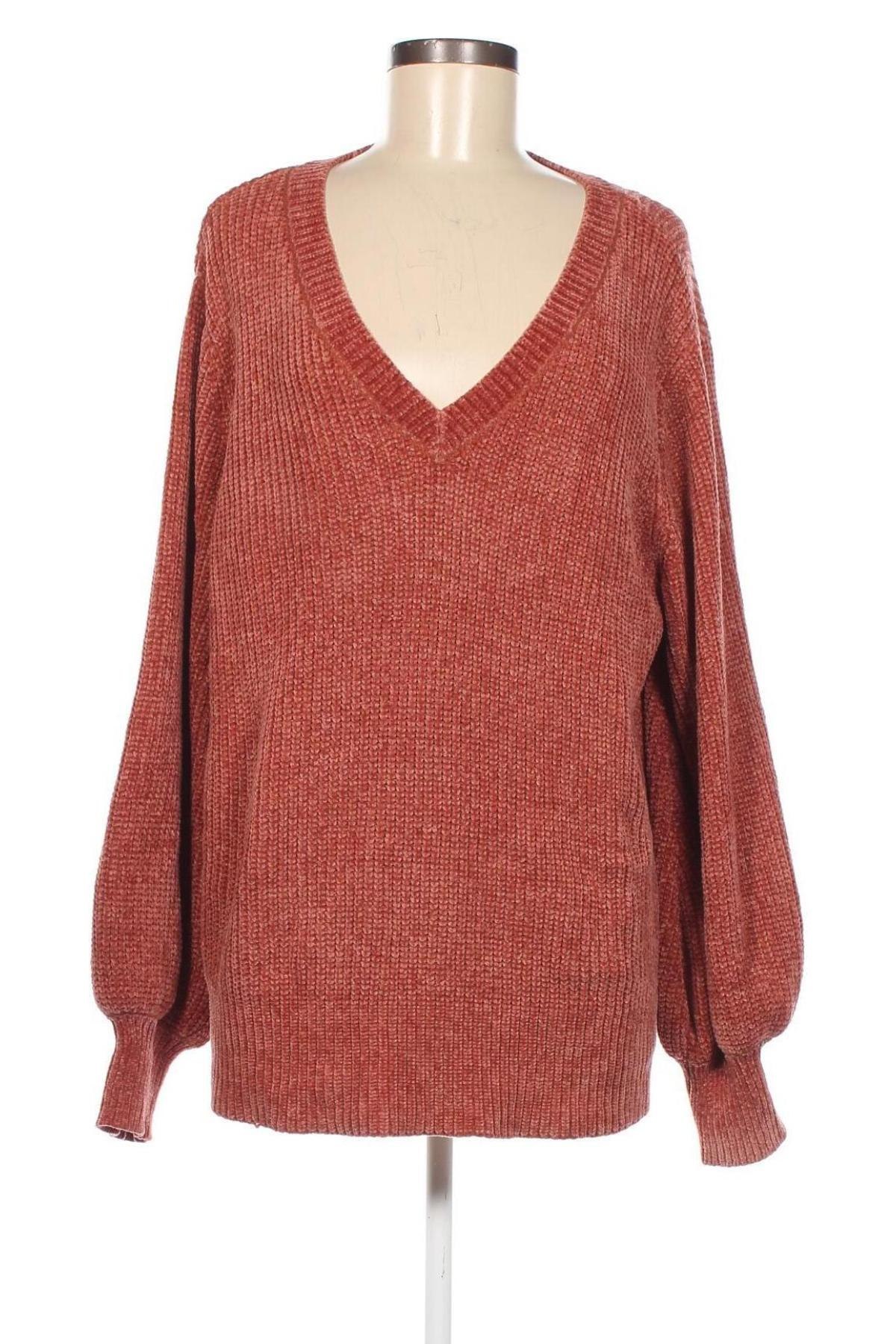 Дамски пуловер Ava & Viv, Размер XL, Цвят Кафяв, Цена 6,38 лв.