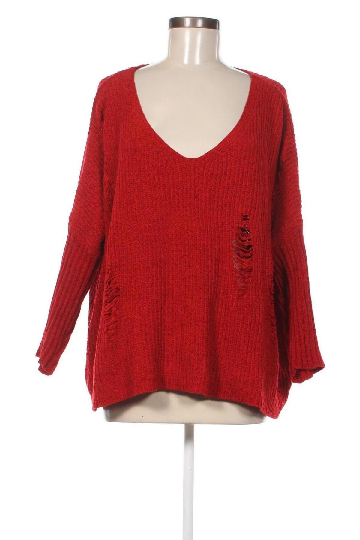 Γυναικείο πουλόβερ Bershka, Μέγεθος S, Χρώμα Κόκκινο, Τιμή 7,18 €
