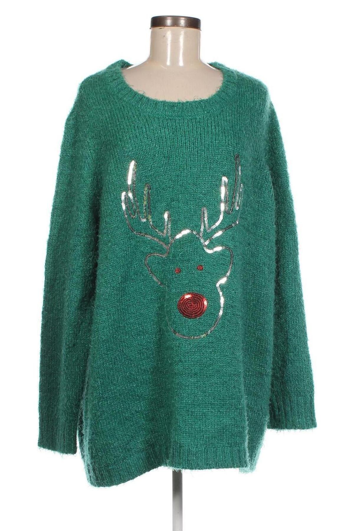 Дамски пуловер Bpc Bonprix Collection, Размер 3XL, Цвят Зелен, Цена 23,20 лв.