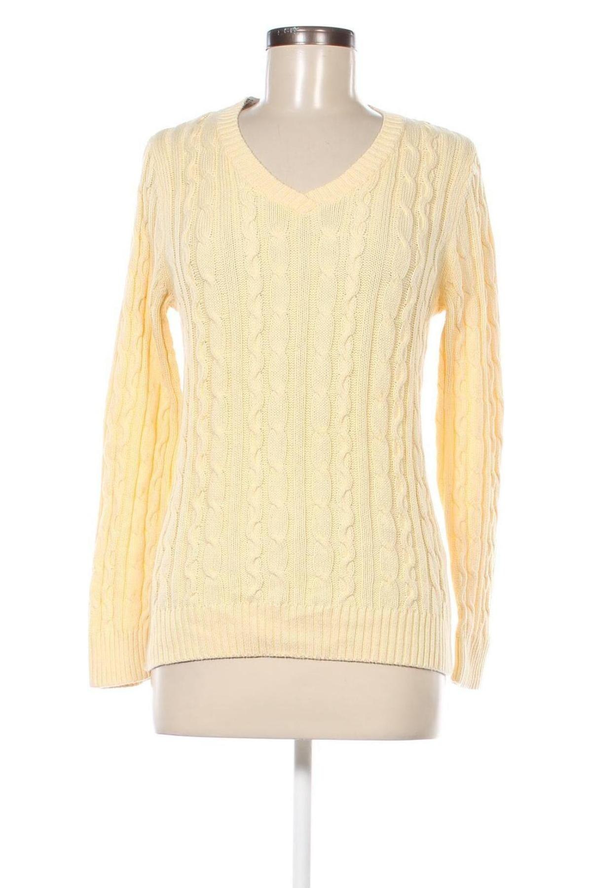 Дамски пуловер Croft & Barrow, Размер M, Цвят Жълт, Цена 12,18 лв.