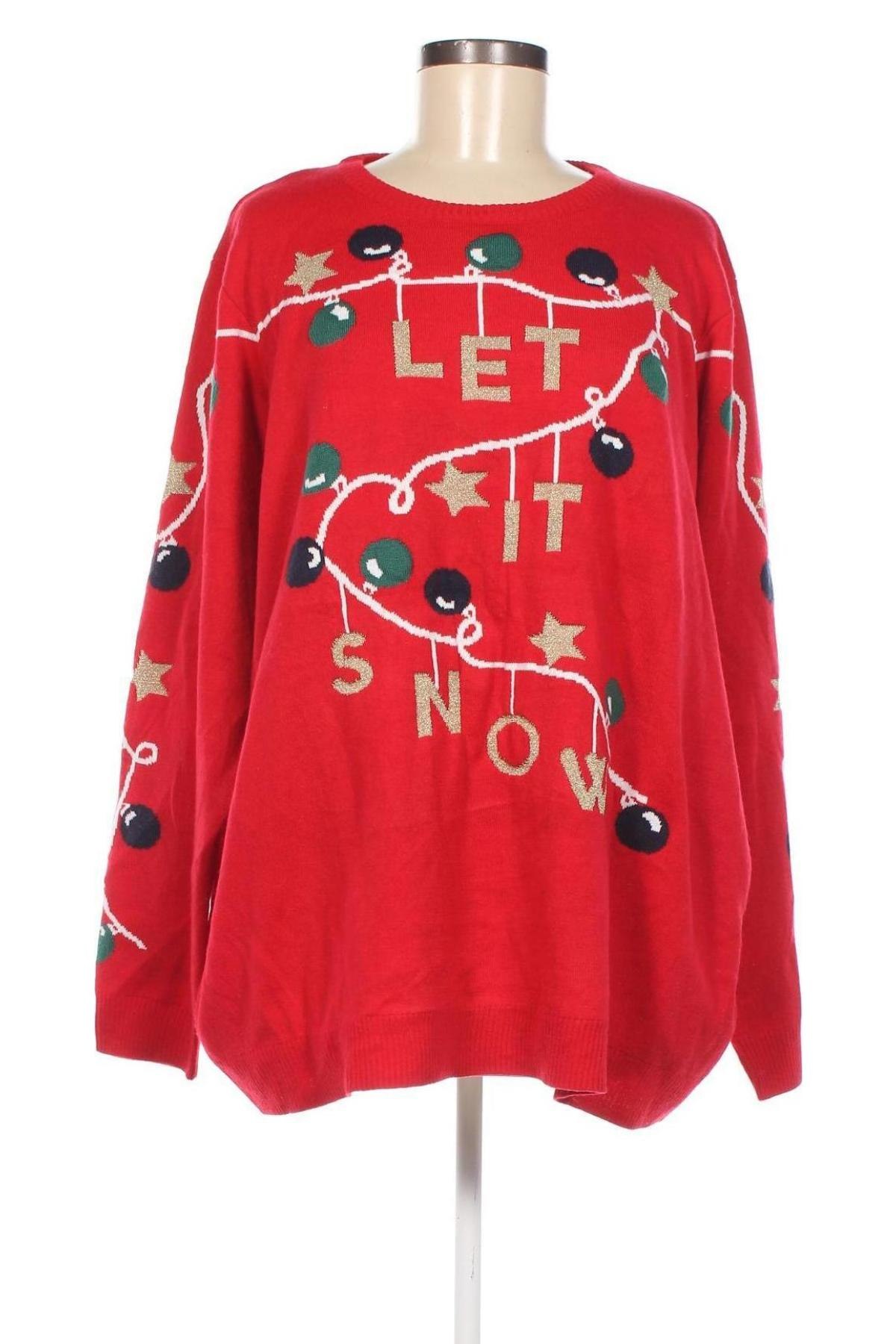 Дамски пуловер Esmara, Размер 3XL, Цвят Червен, Цена 29,00 лв.