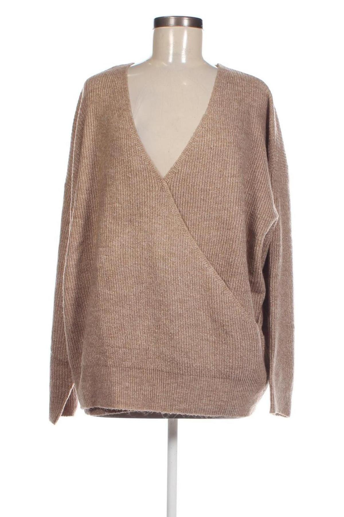 Дамски пуловер Even&Odd, Размер XXL, Цвят Кафяв, Цена 22,08 лв.